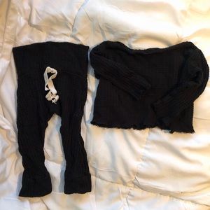 Anchors deep waffle knit outfit